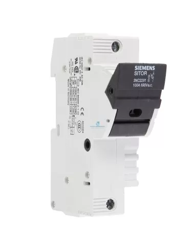 Siemens 3nc2291 interruptor de desconexión de fusibles sitor 1 polo, 22x58 100a 690vac